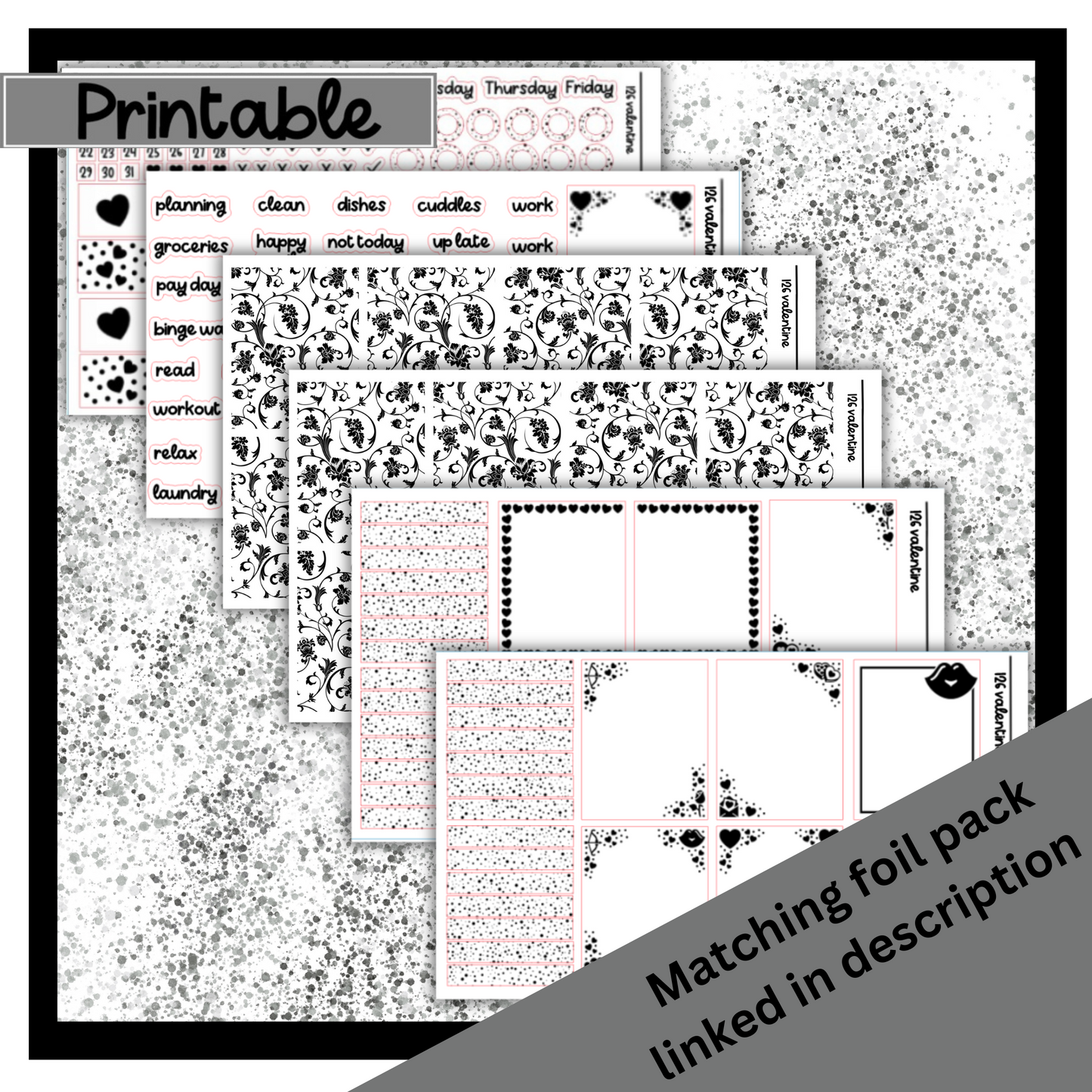 Printable - Vintage Valentine Weekly Kit