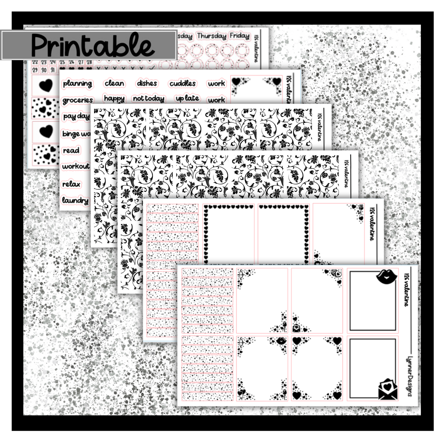 Printable - 126 Valentine Foil Pack