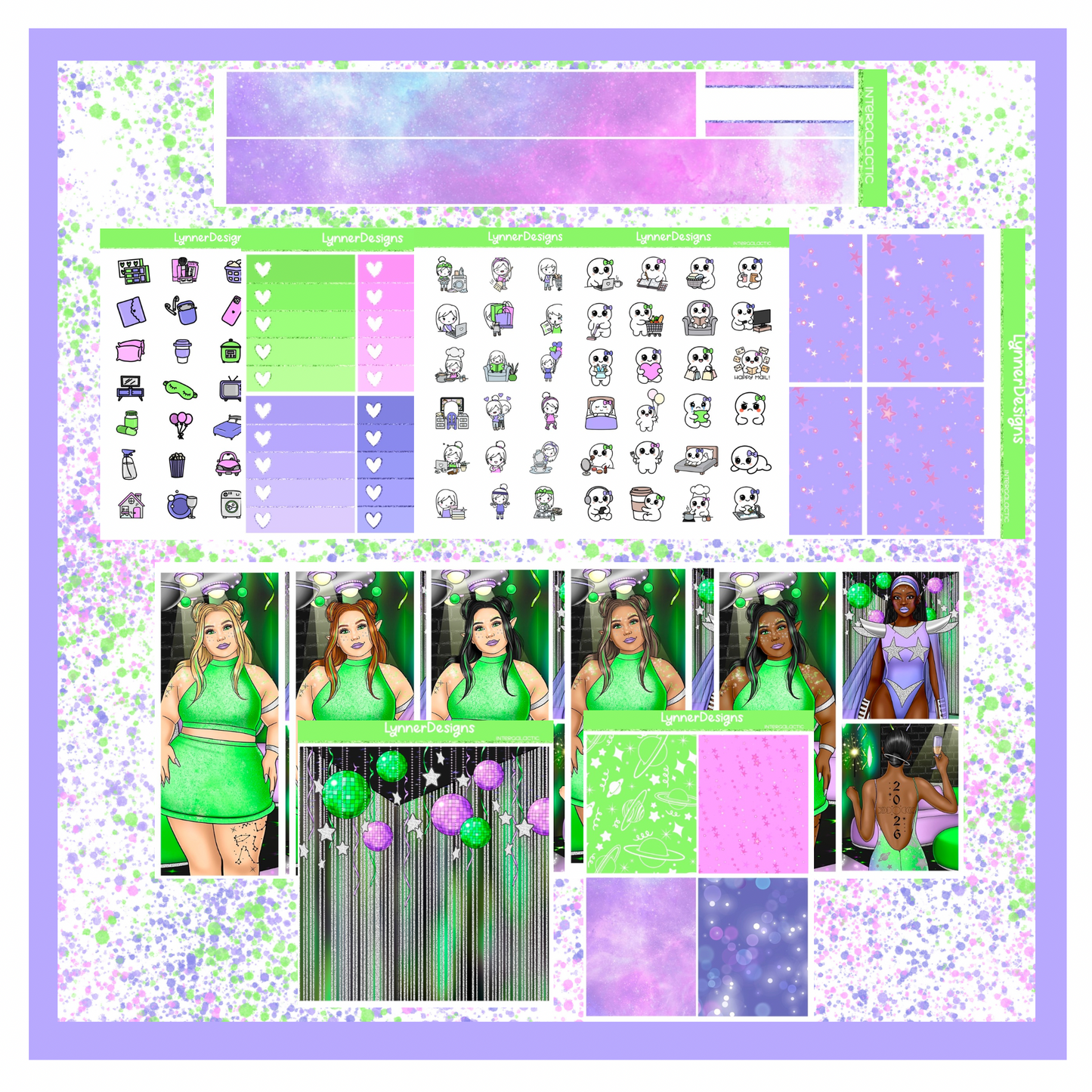 Printable - Intergalactic - Vertical Weekly Kit