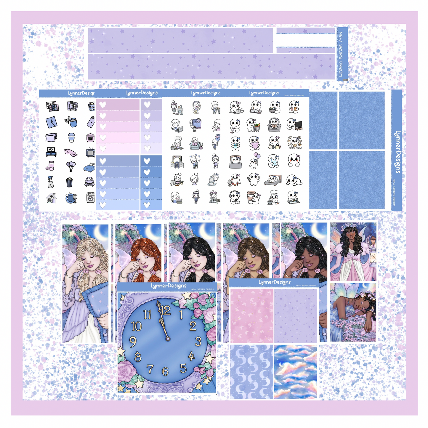 Printable - New Years Dream - Vertical Weekly Kit