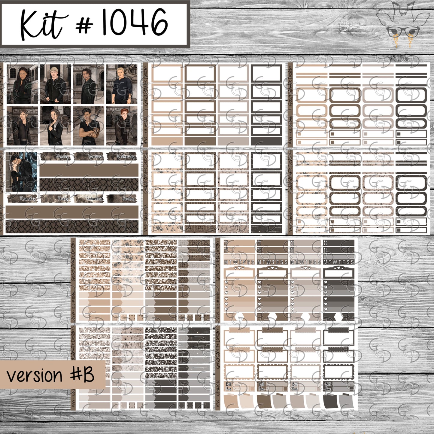 Geeky Giraffe Design kit 1046 B - MUST buy printable from her shop first