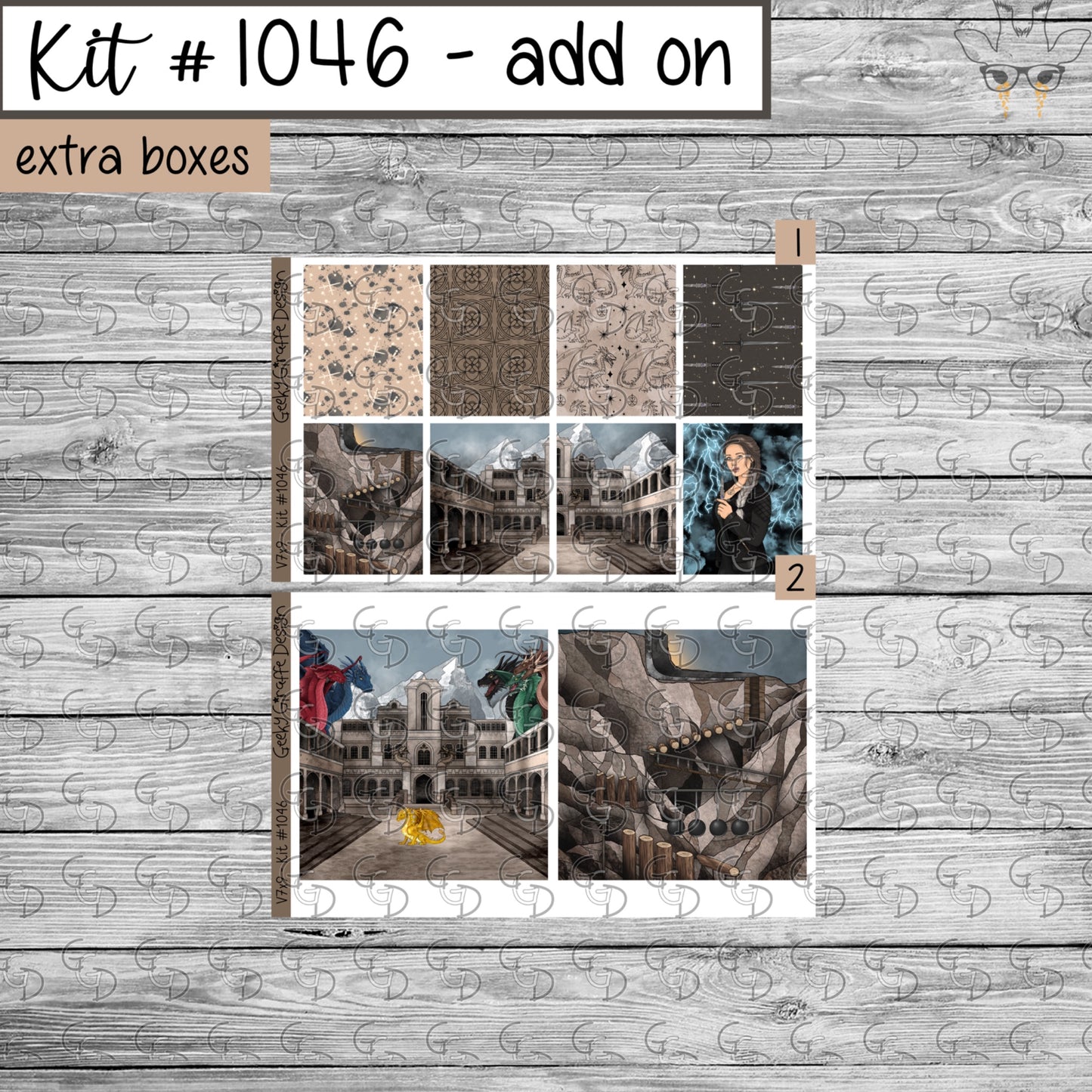 Geeky Giraffe Design kit 1046 A - MUST buy printable from her shop first