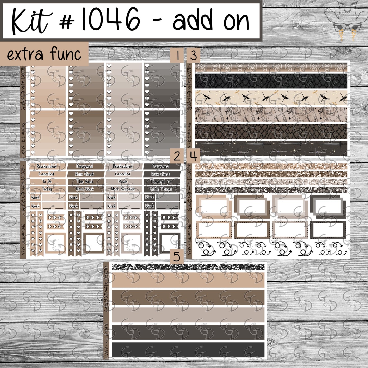 Geeky Giraffe Design kit 1046 A - MUST buy printable from her shop first