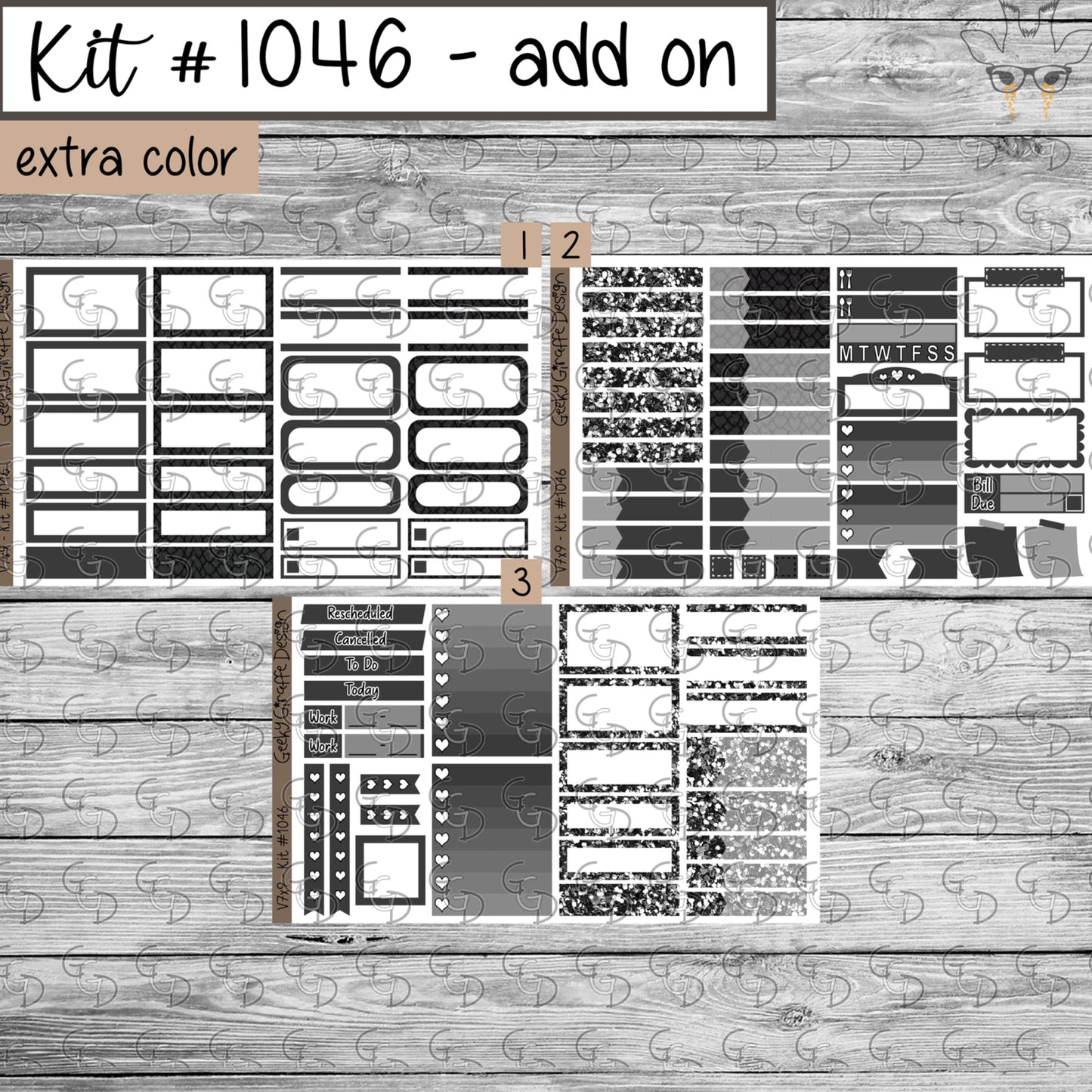Geeky Giraffe Design kit 1046 A - MUST buy printable from her shop first