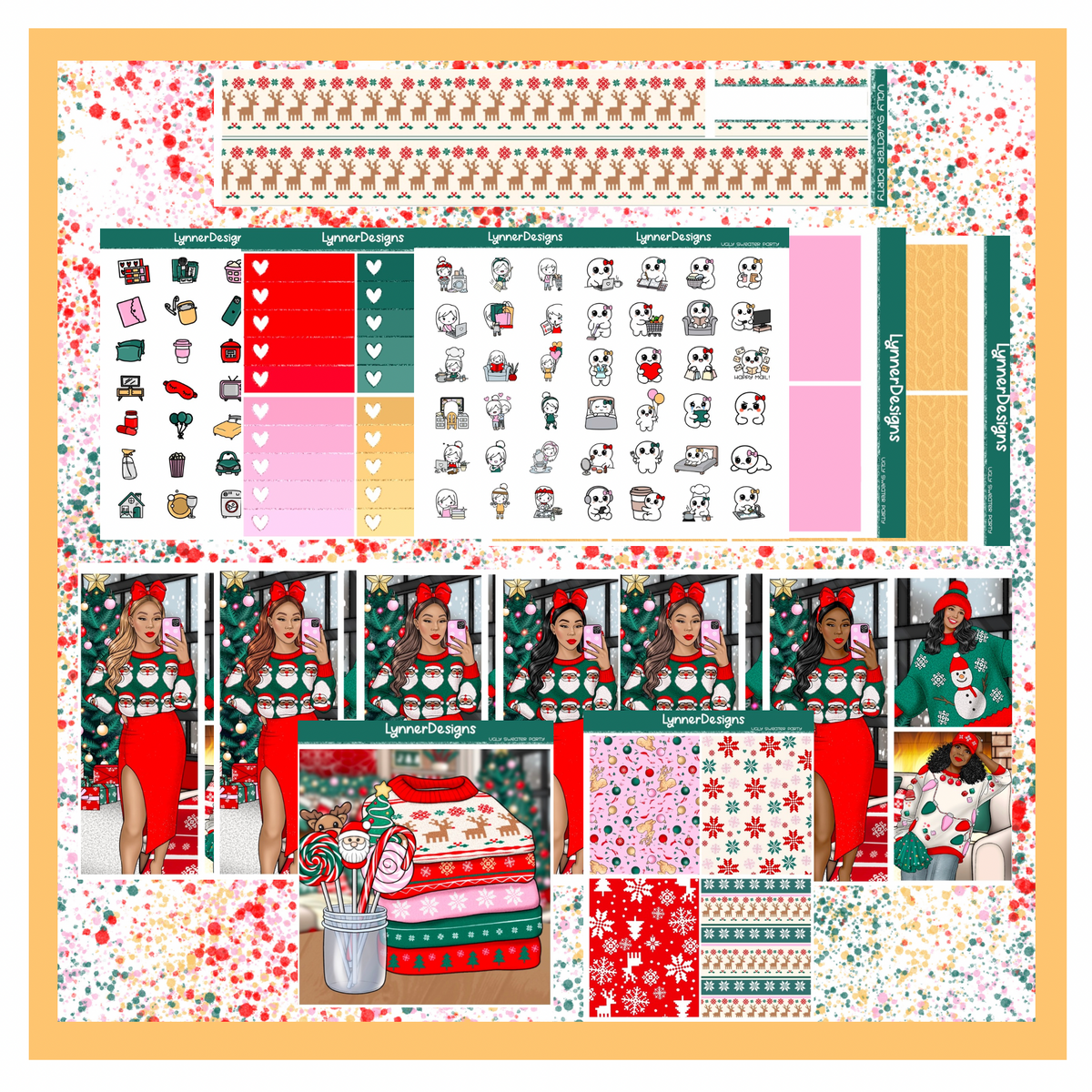 Printable - Ugly Sweater Party - Vertical Weekly Kit