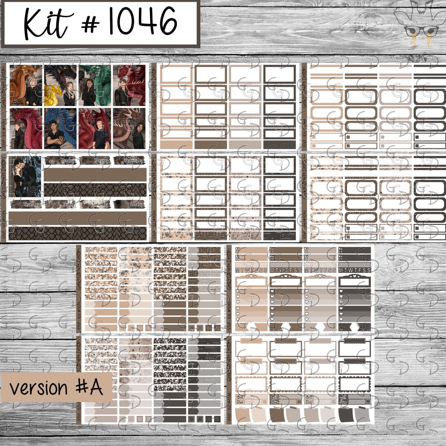 Geeky Giraffe Design kit 1046 A - MUST buy printable from her shop first
