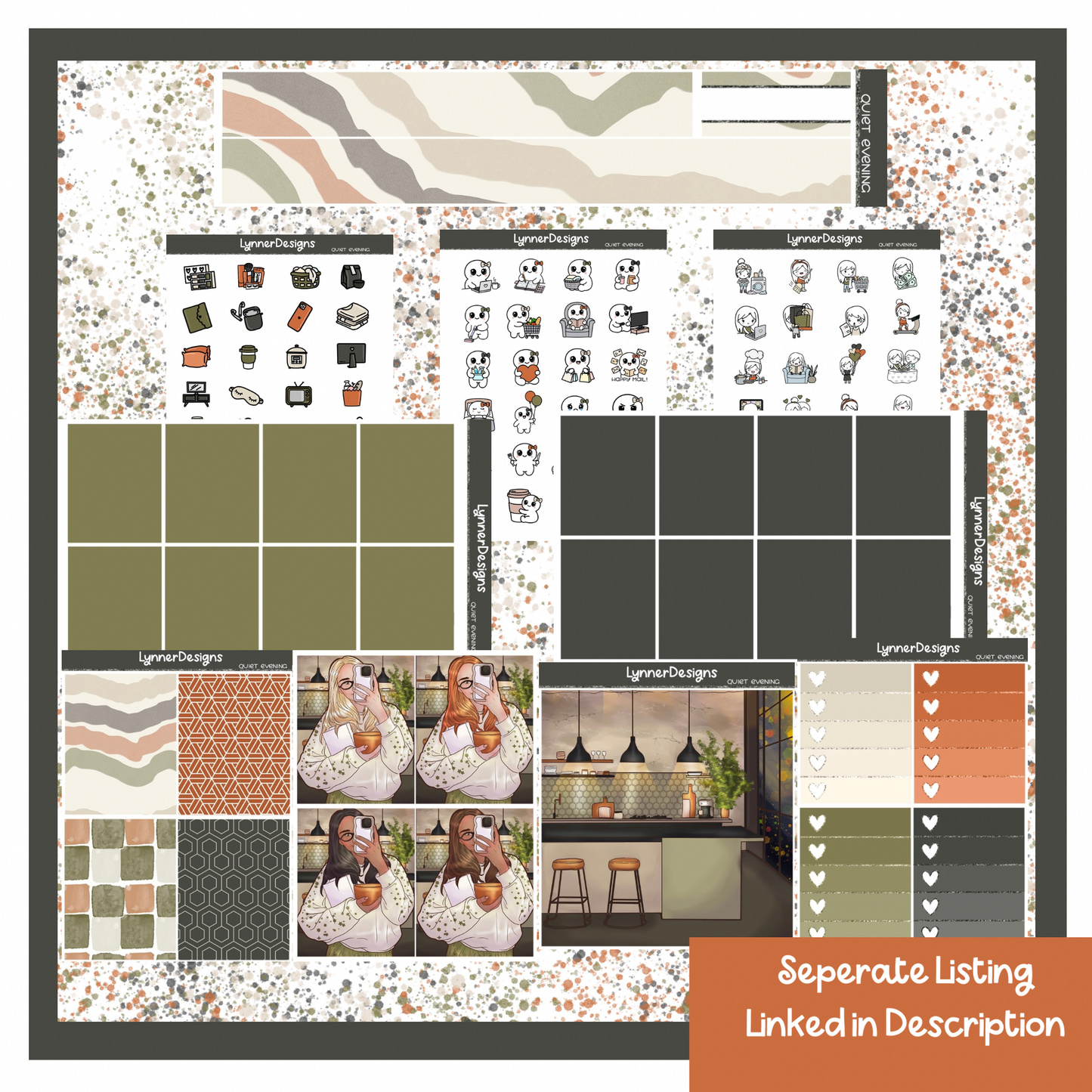 Quiet Evening - Vertical Weekly Kit