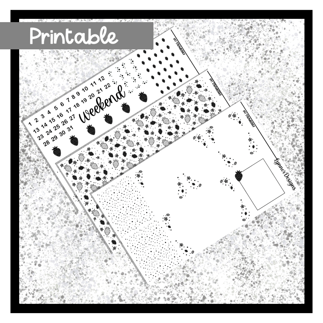 Printable Strawberry 047 Foil Pack