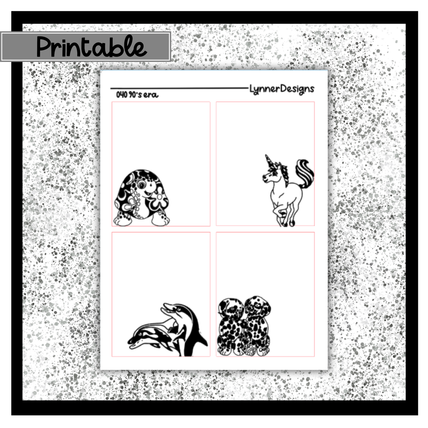 Printable Overlays 040 - 90’s Era