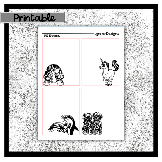 Printable Overlays 040 - 90’s Era