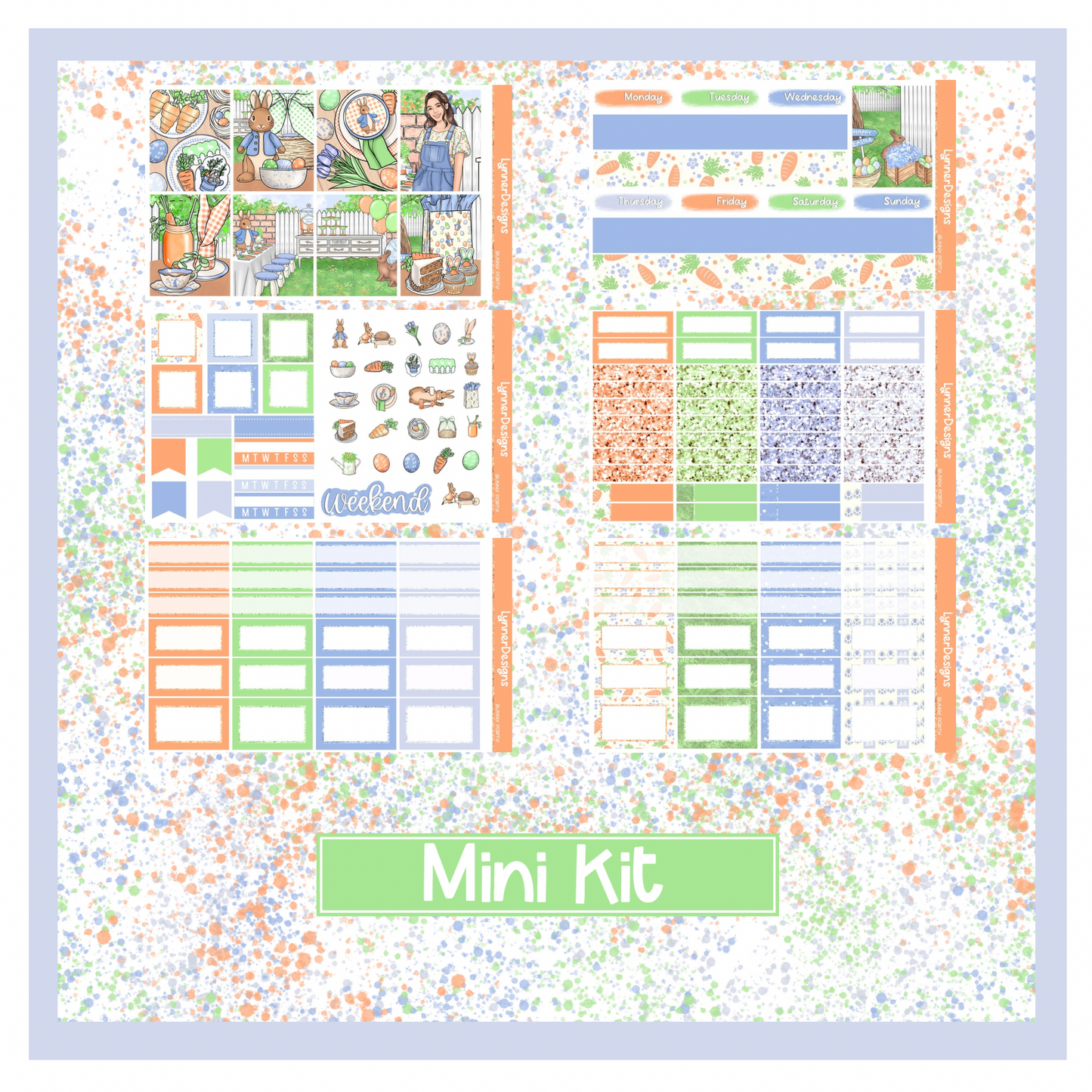 Bunny Party - Vertical Weekly Kit