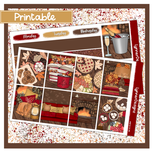 Printable - Warm by the Fire Weekly Kit