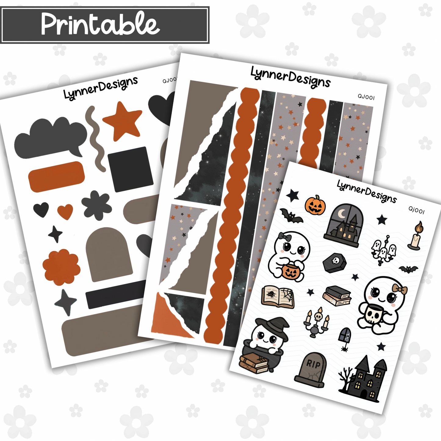 Printable - Quinn QJ001 Journaling Kit - Spooky Vibes