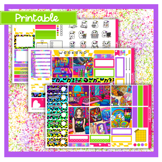 Printable - 90’s Era Hobonichi Cousin Weekly Kit