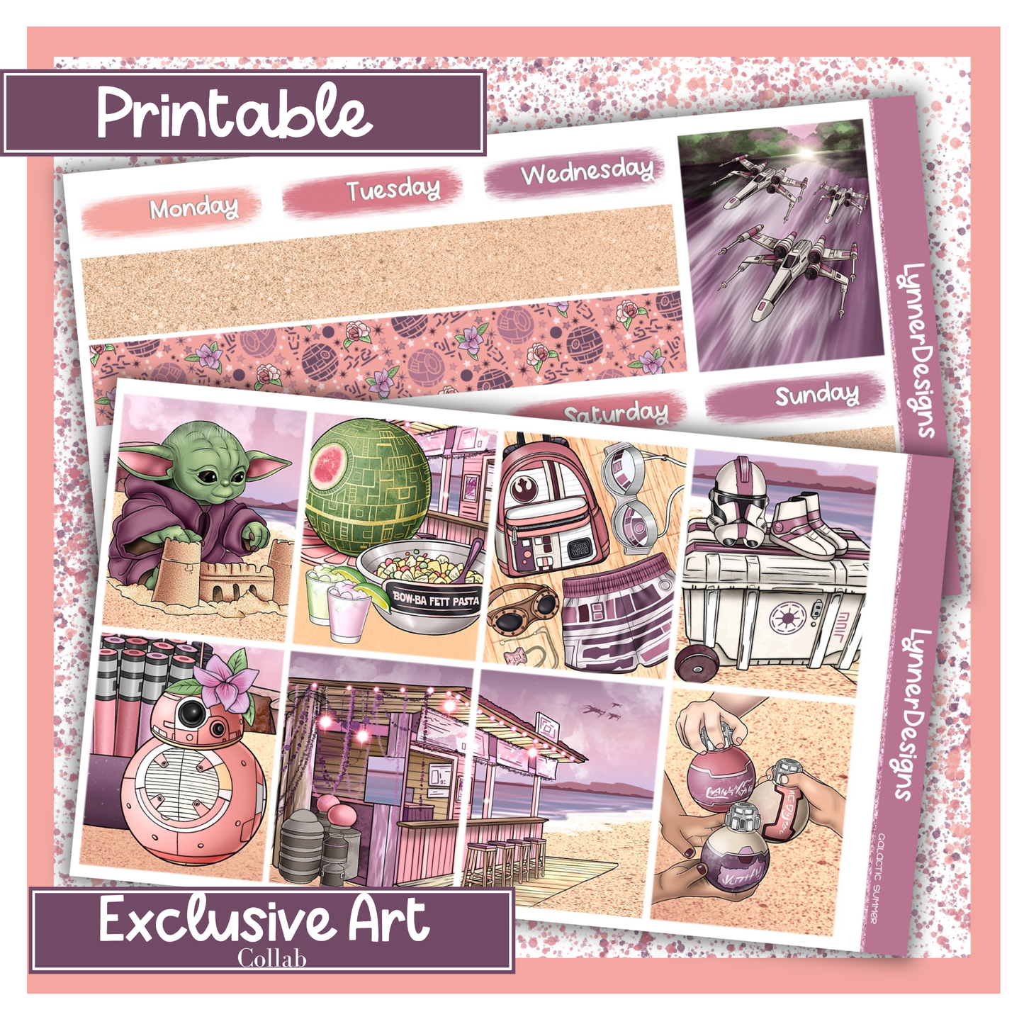 Printable - Galactic Summer - Vertical Weekly Kit