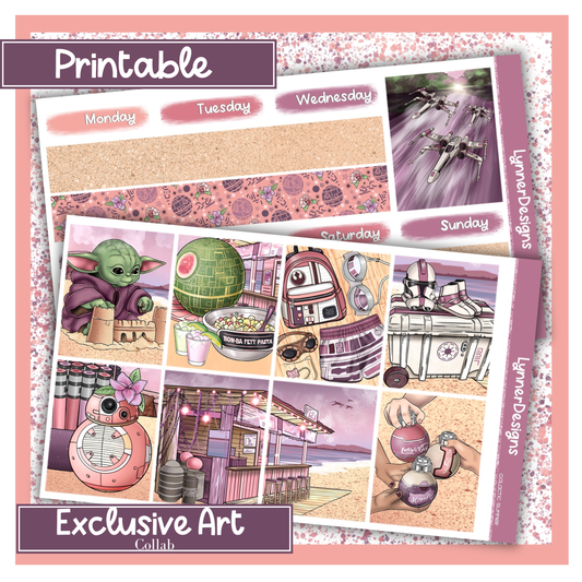 Printable - Galactic Summer - Vertical Weekly Kit