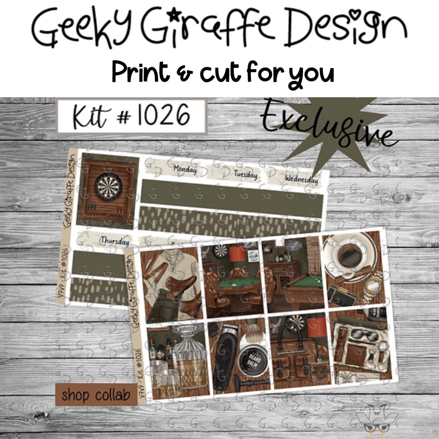 Geeky Giraffe Design kit 1026 - MUST buy printable from her shop first