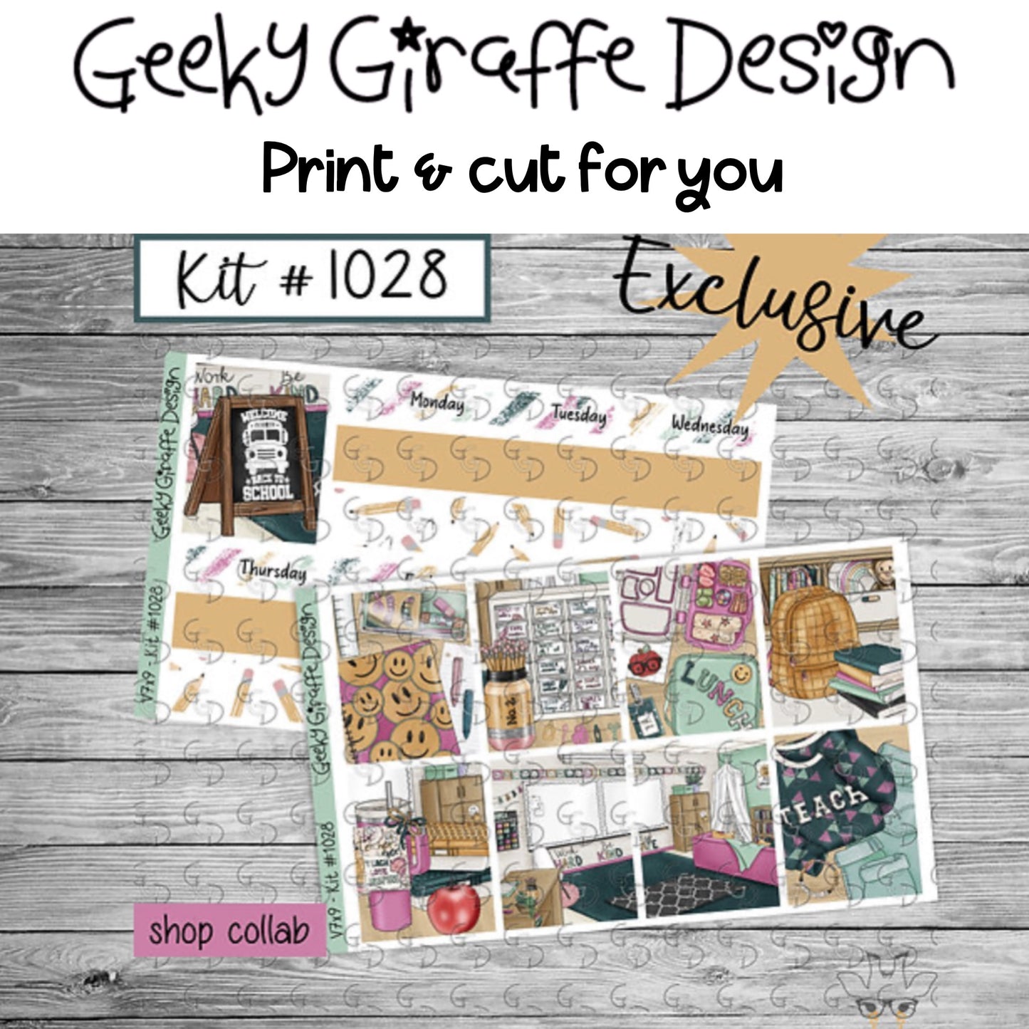 Geeky Giraffe Design kit 1028 - MUST buy printable from her shop first