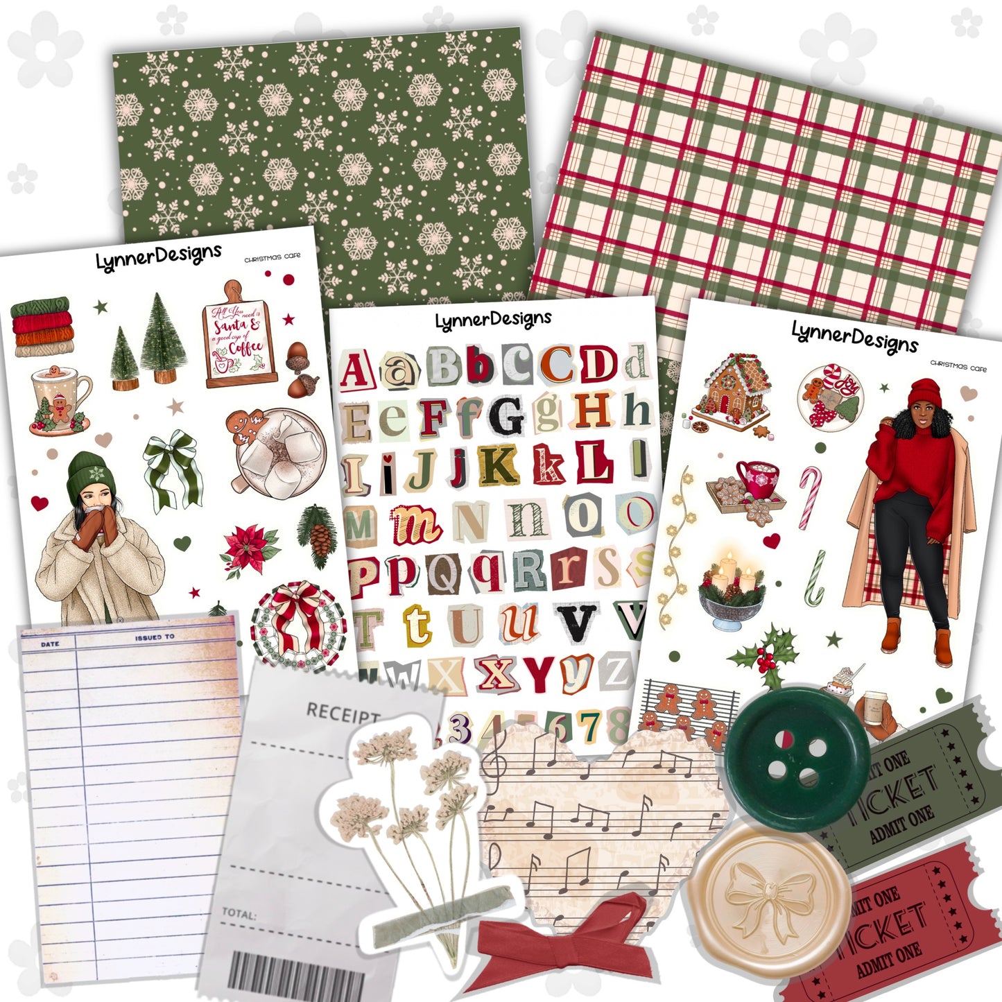 Christmas Cafe - Junk Journal Kit