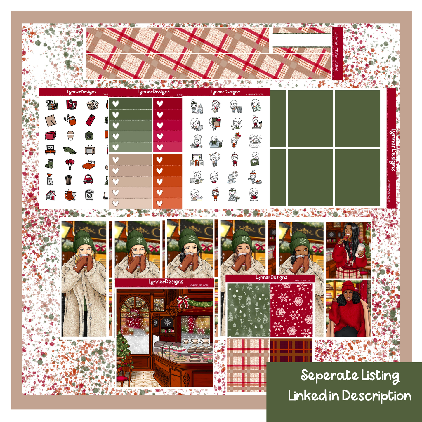 Christmas Cafe - Vertical Weekly Kit