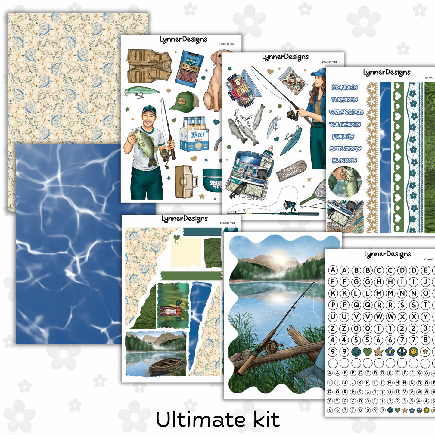 Journaling Kit / Junk Journal - Fishing Trip