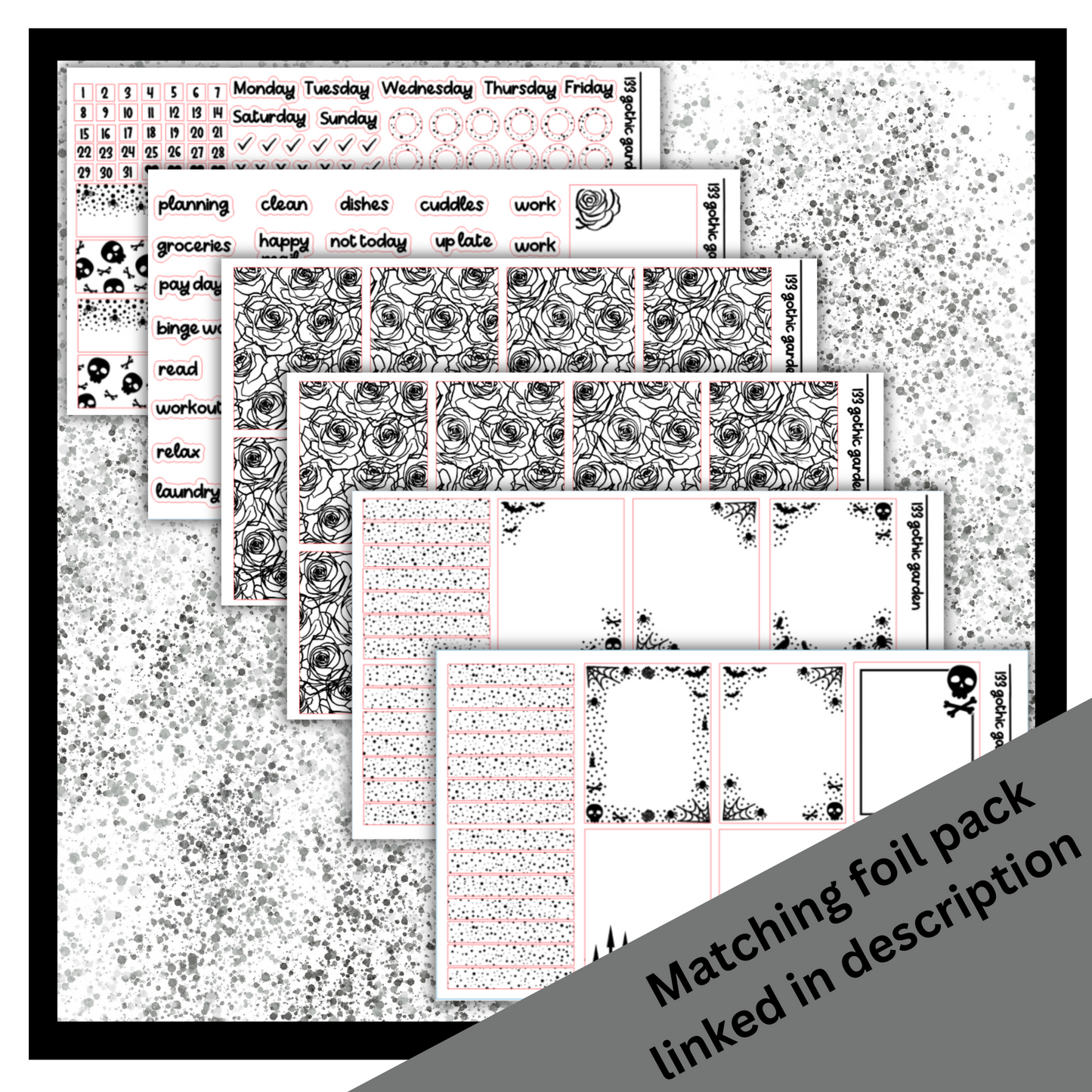 Gothic Garden Party - Vertical - Weekly Kit