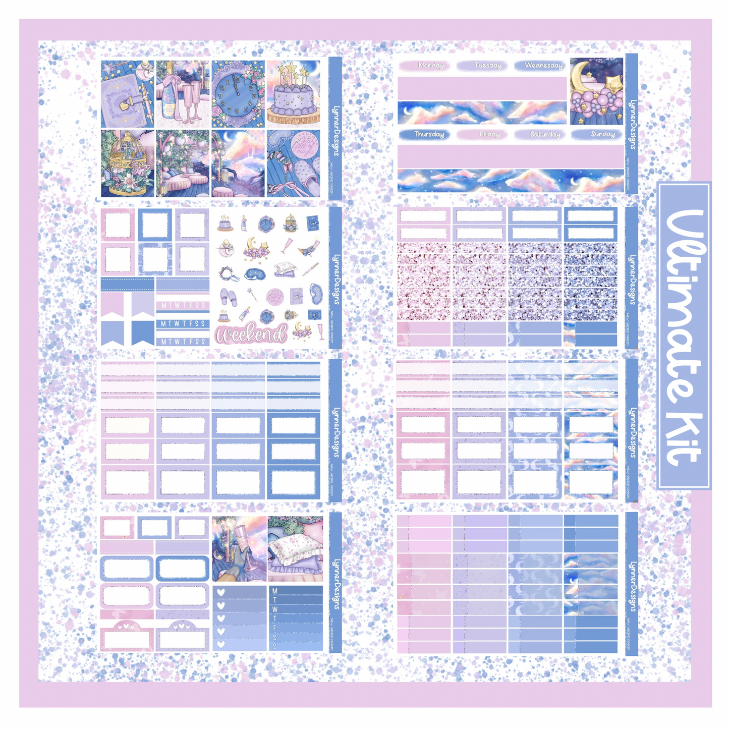 Printable - New Years Dream - Vertical Weekly Kit
