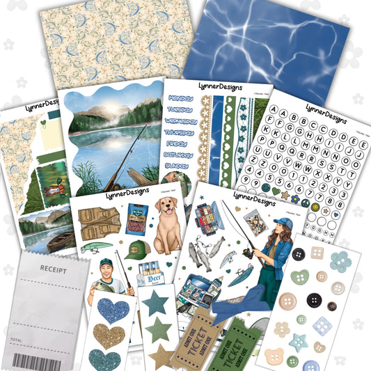 Journaling Kit / Junk Journal - Fishing Trip