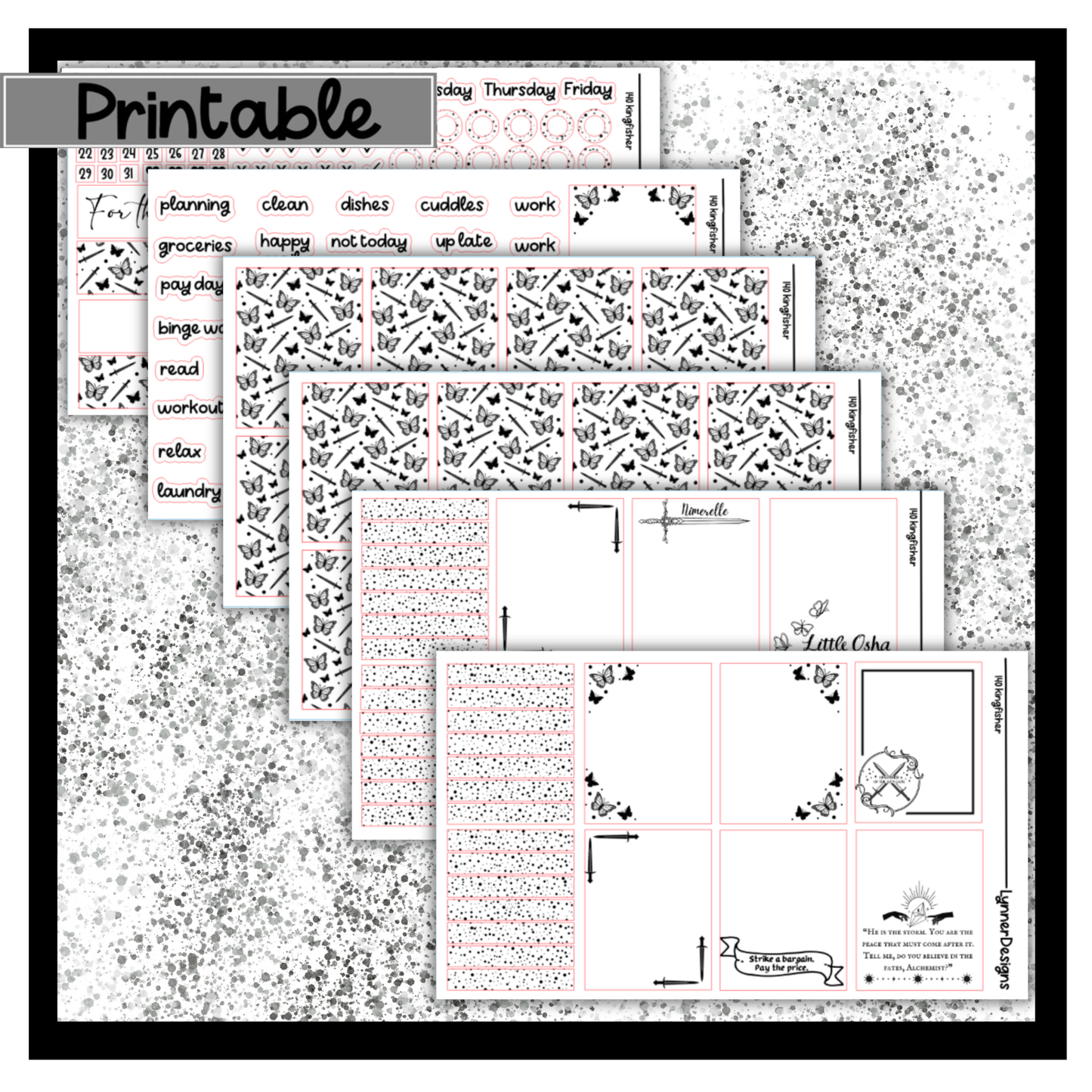 Printable - 140 Kingfisher Foil Pack