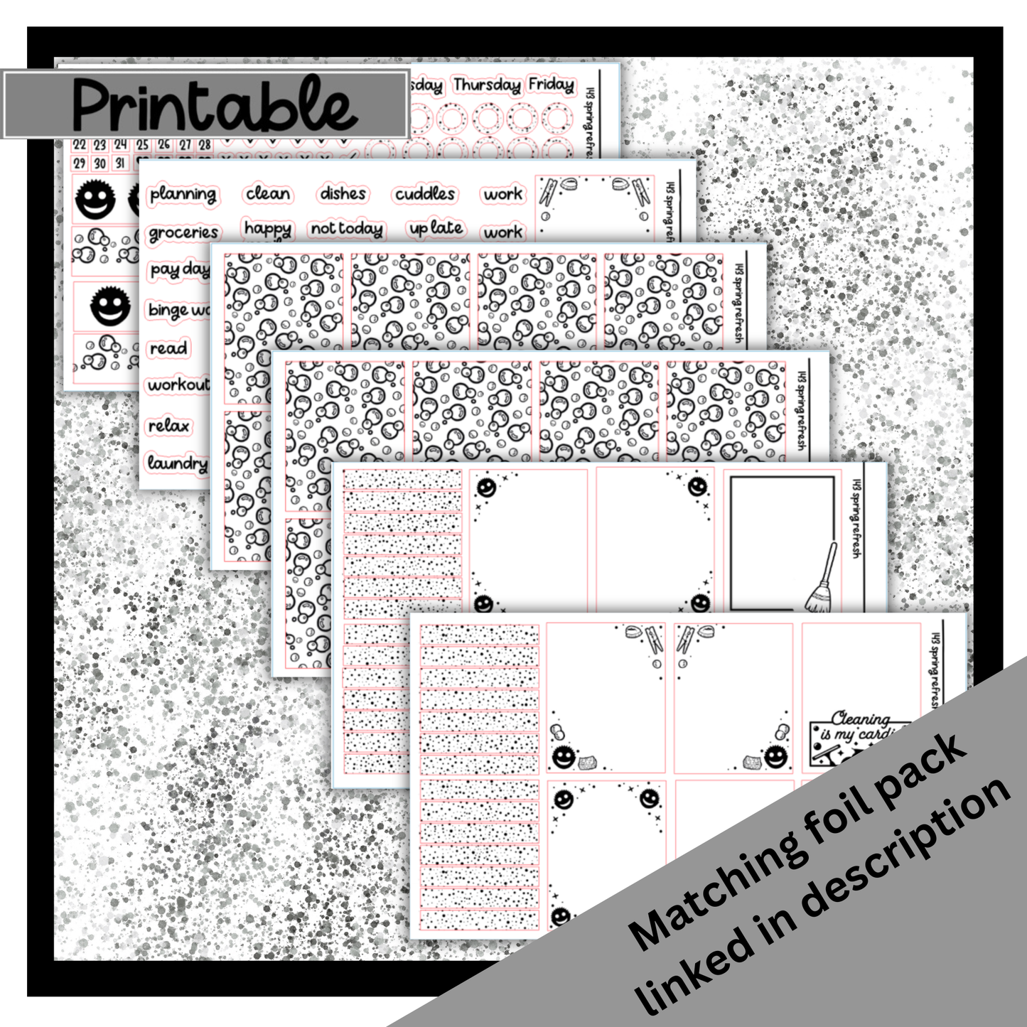 Printable - Spring Refresh - Vertical Weekly Kit