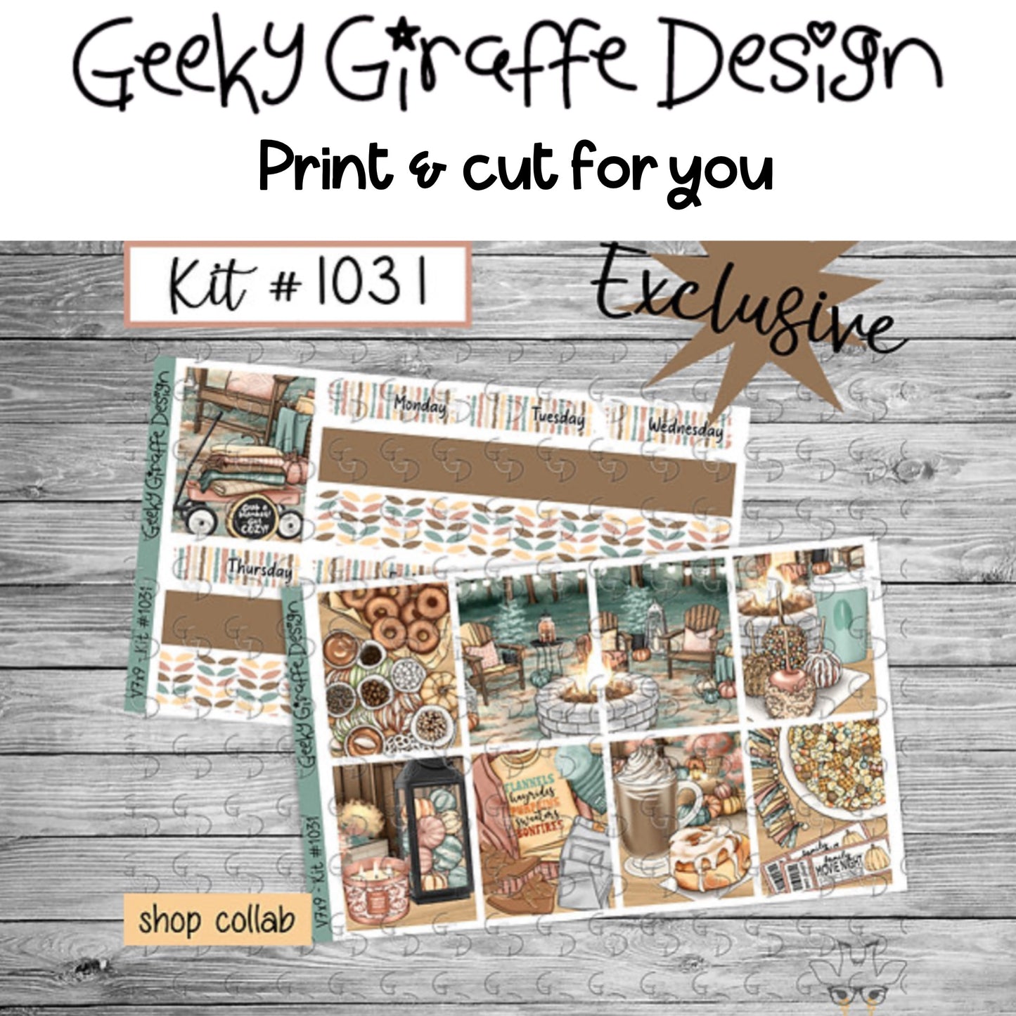 Geeky Giraffe Design kit 1031 - MUST buy printable from her shop first