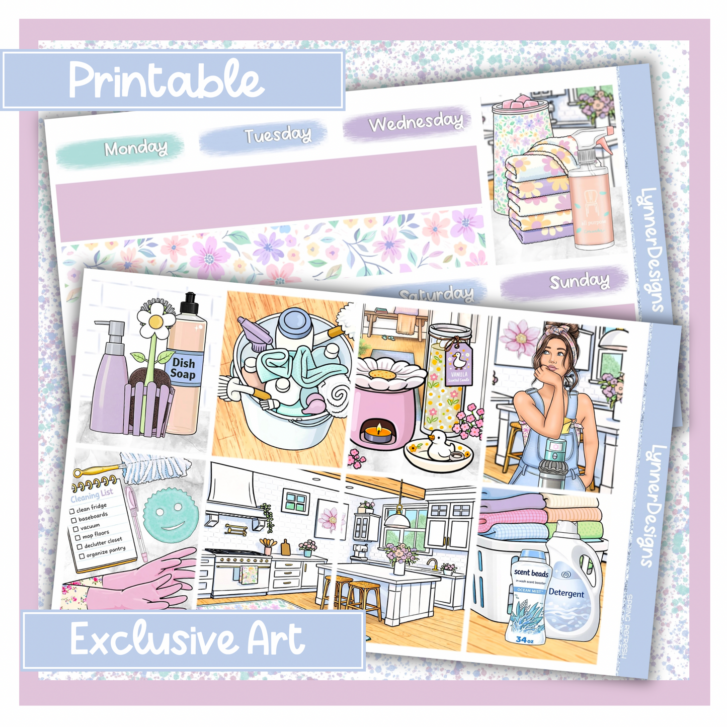 Printable - Spring Refresh - Vertical Weekly Kit