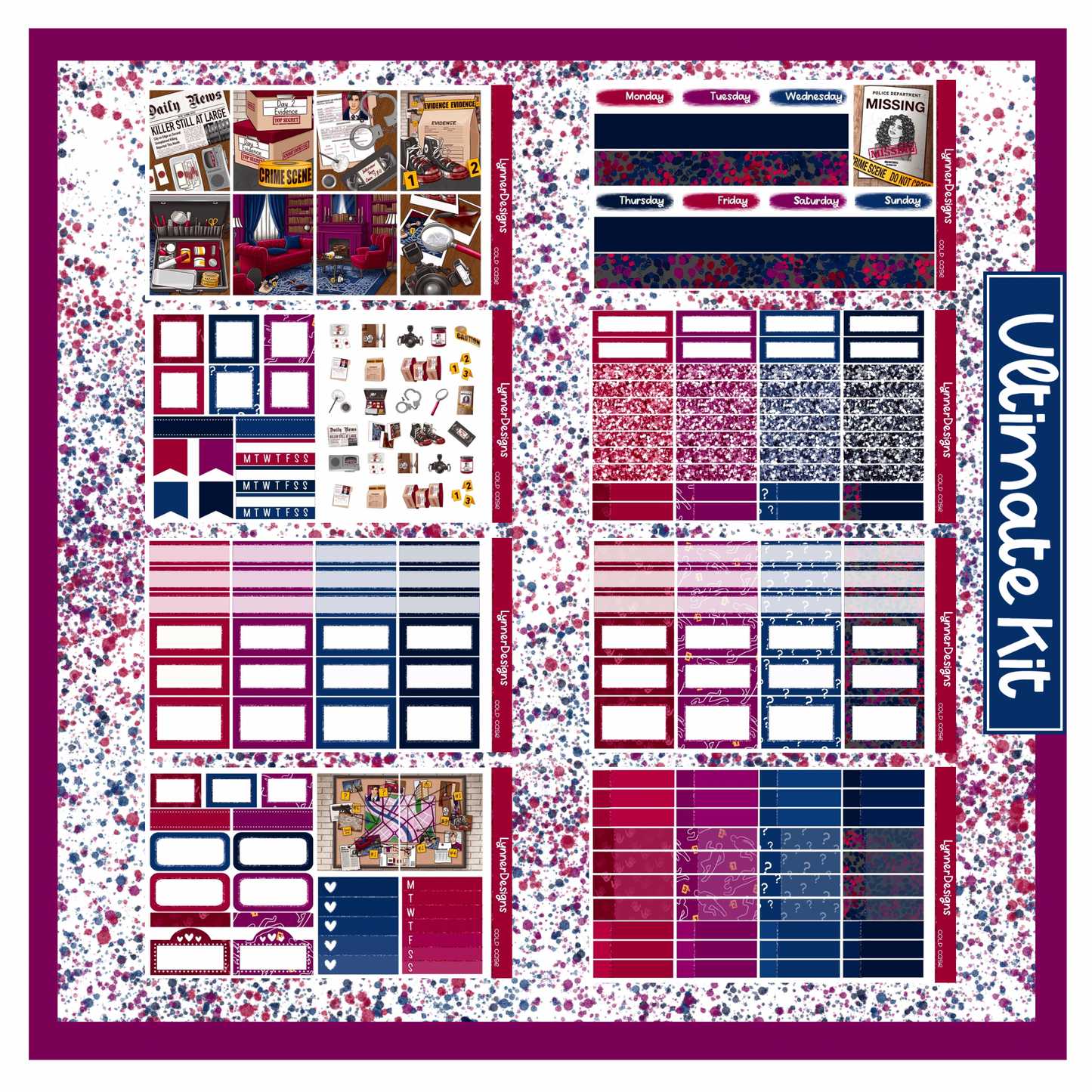 Printable - Cold Case - Vertical Weekly Kit