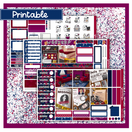 Printable - Cold Case Hobonichi Cousin Weekly Kit