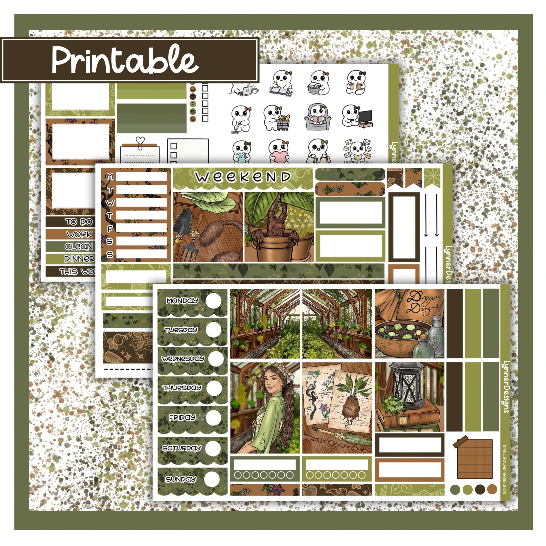 Printable - Spellbound Seedlngs Hobonichi Cousin Weekly Kit – LynnerDesigns