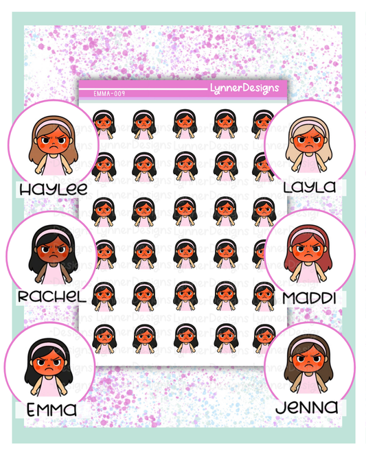 009 Girl Character - Angry - Mad