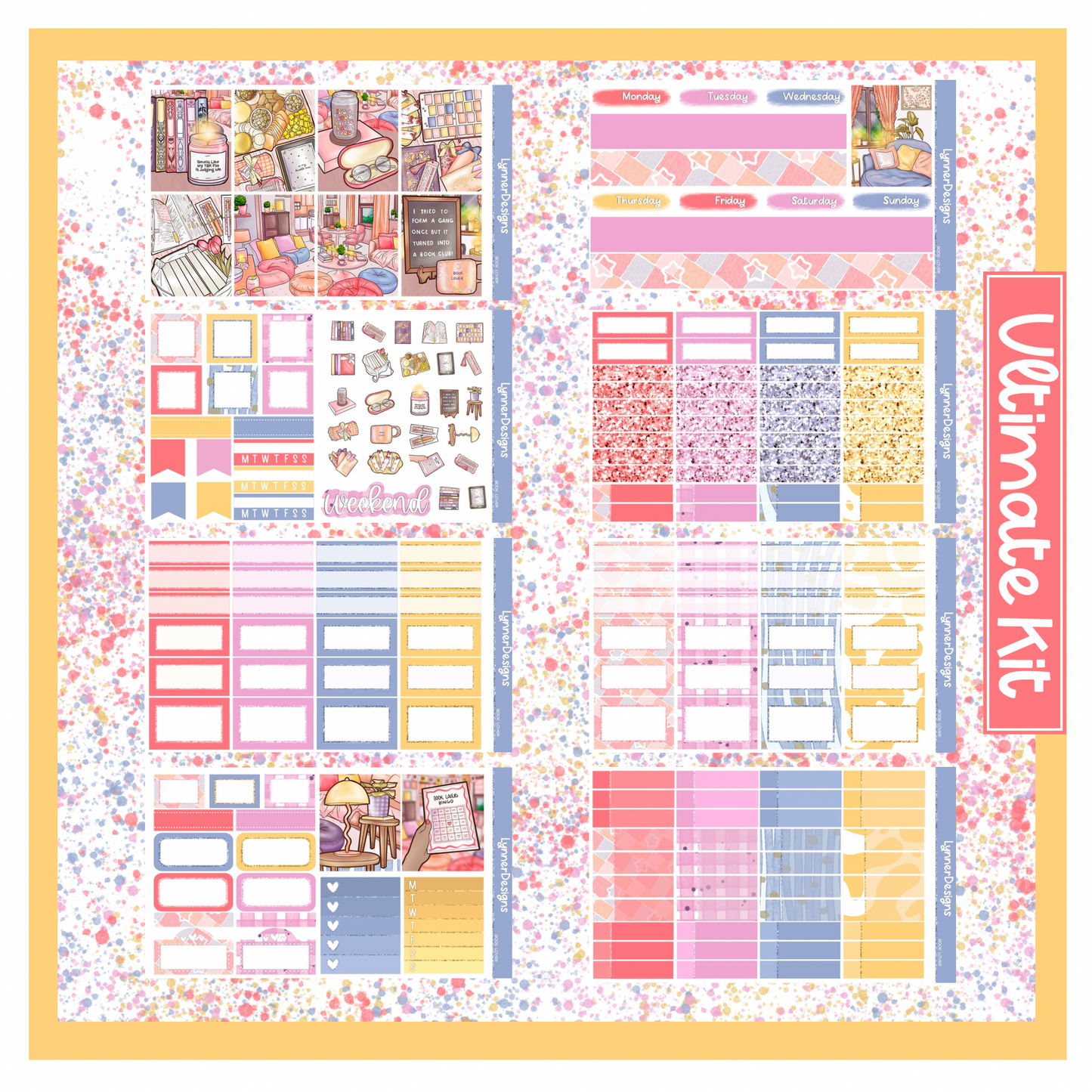 Printable - Book Lover - Vertical Weekly Kit