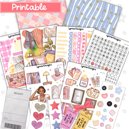 Printable - Book Lover Journaling / Junk Journal Kit