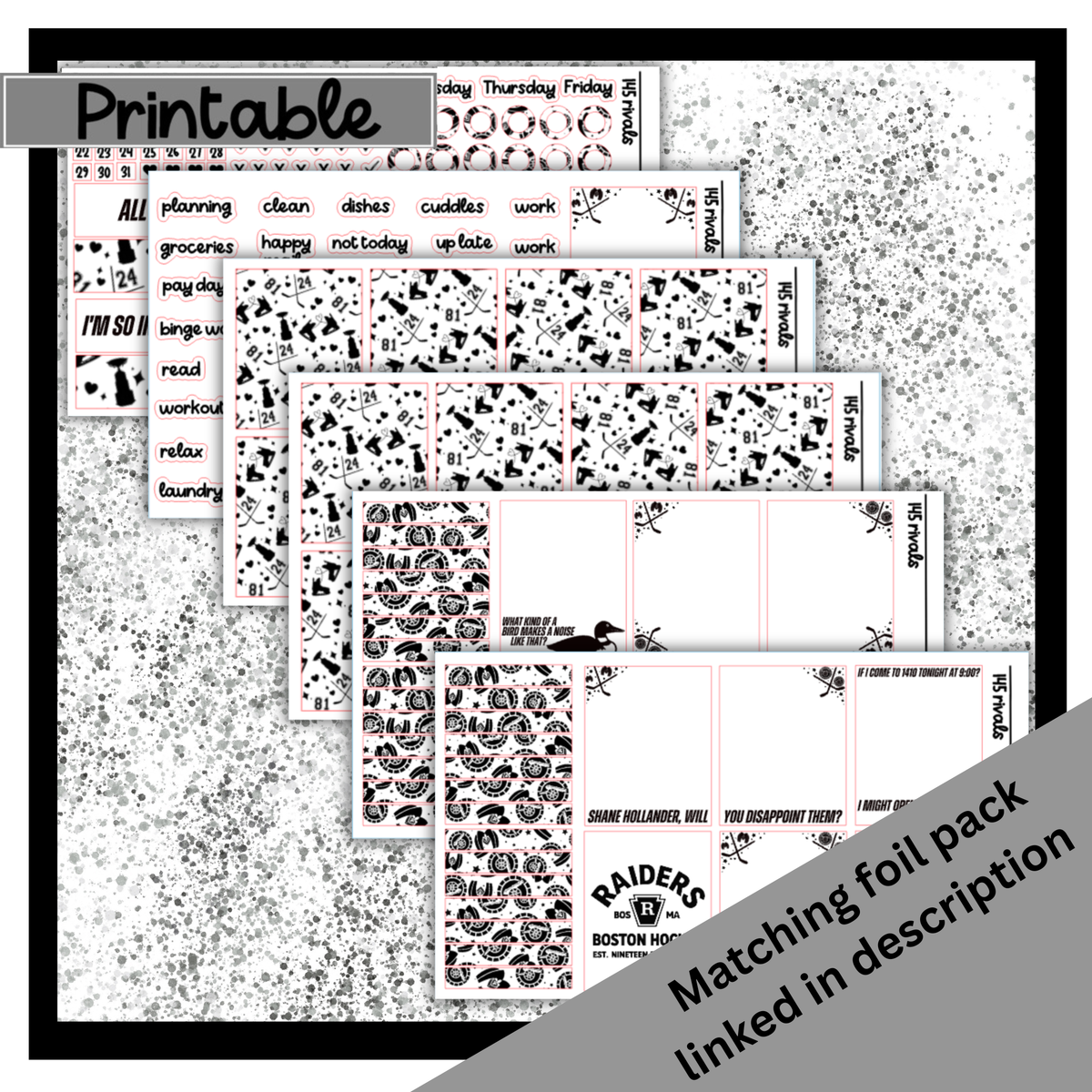 Kaye Rivals Printable Printable - Rivals - Vertical Weekly Kit – LynnerDesigns