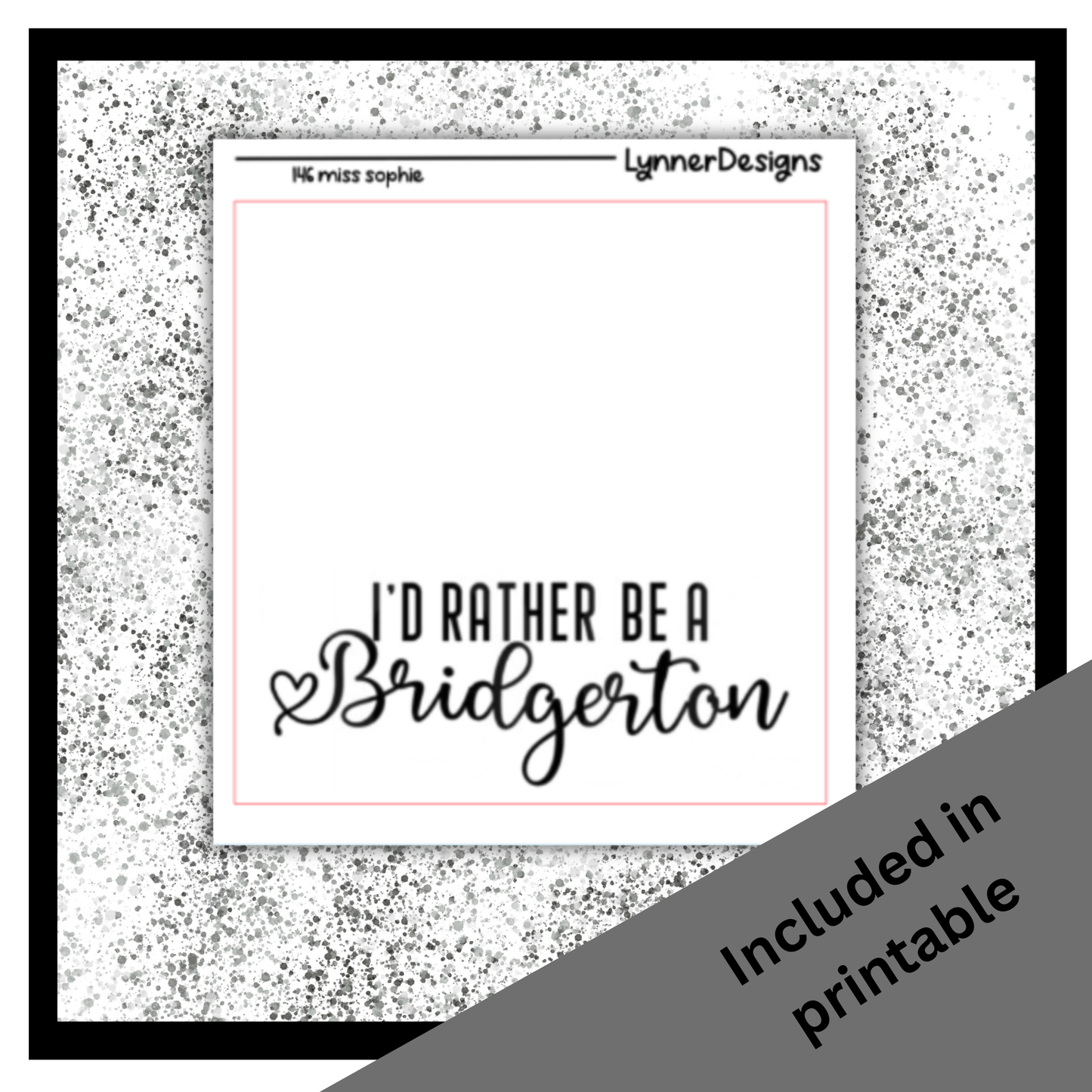 Printable - 146 Miss Sophie Foil Pack