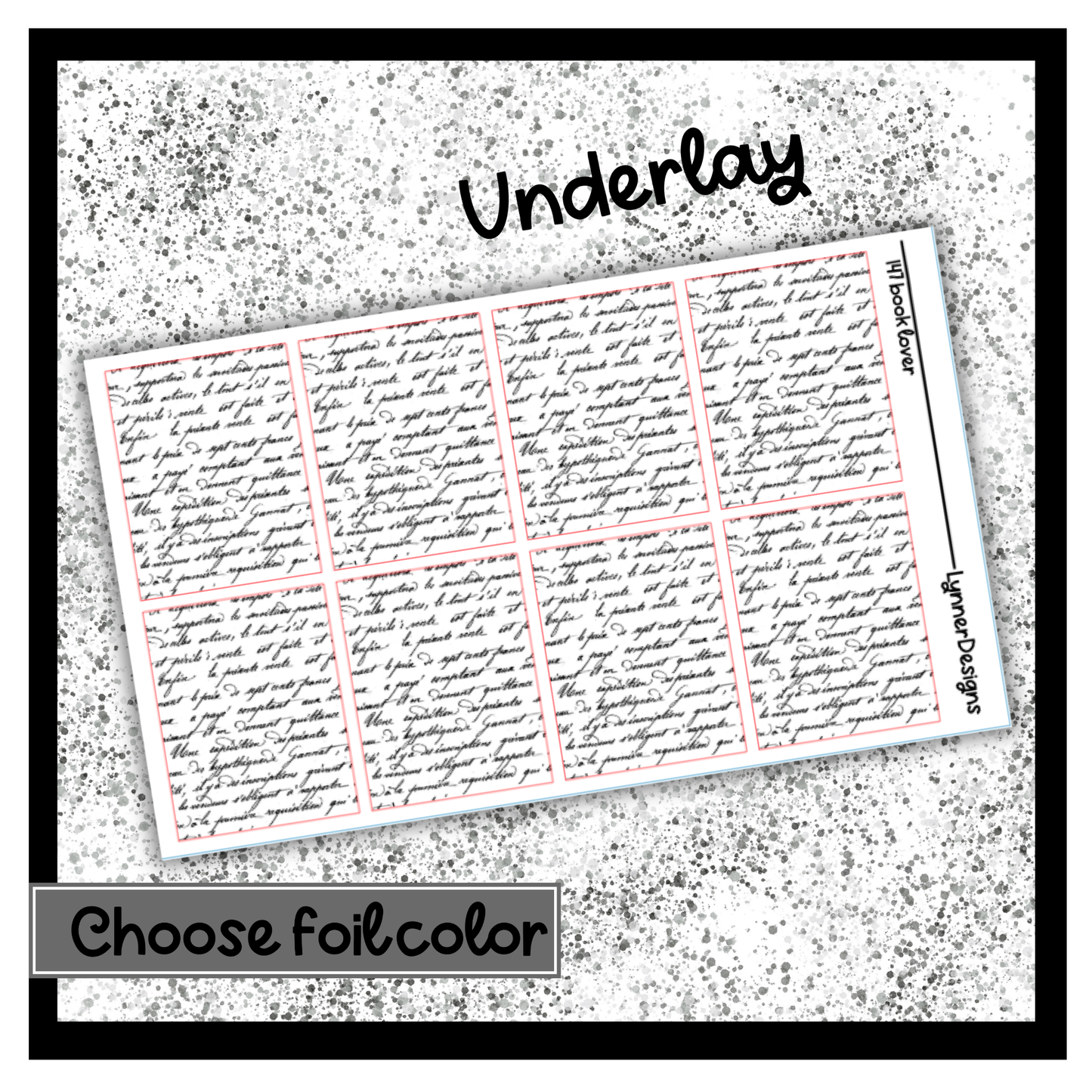 147 Book Lover - Underlays