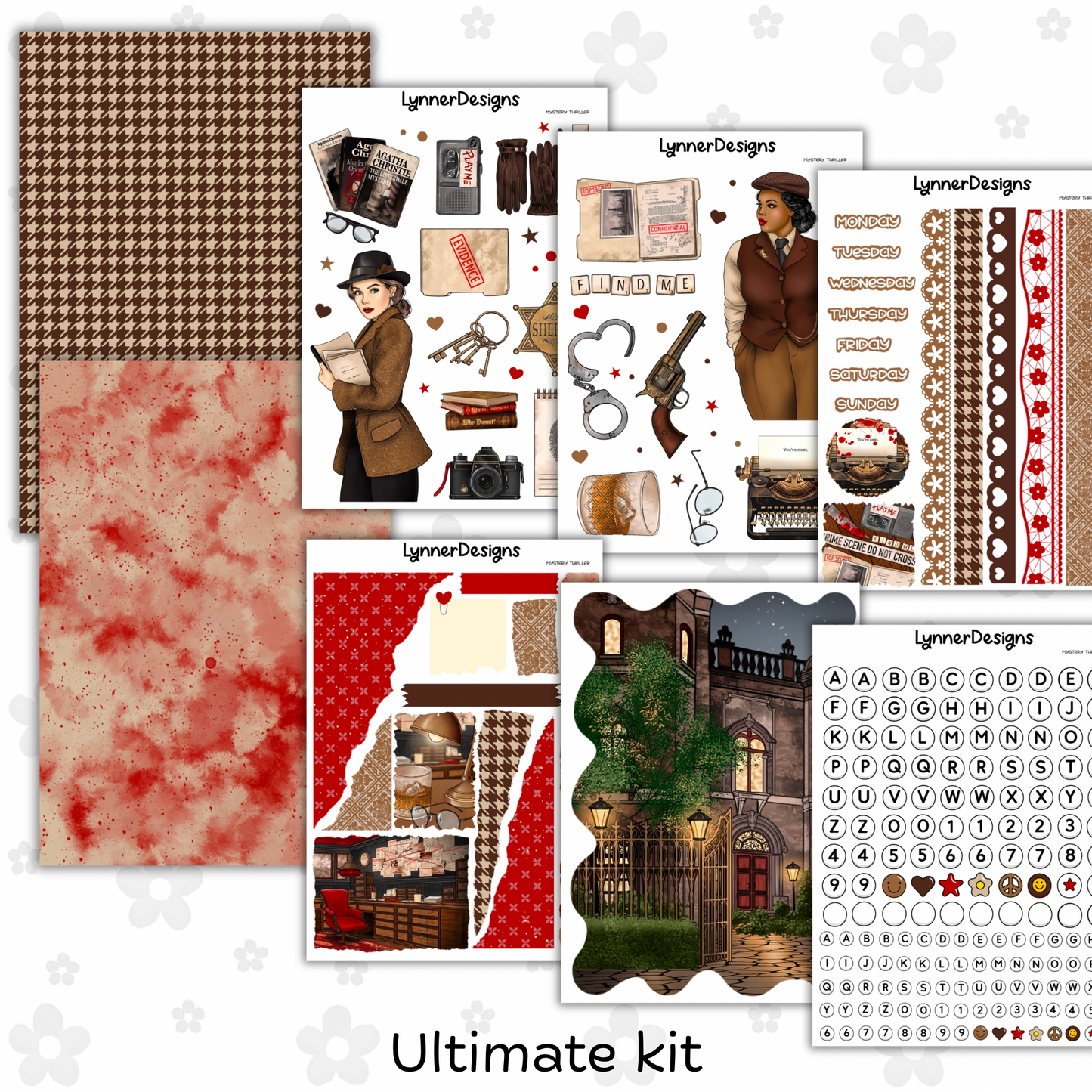 Printable - Mystery Thriller Journaling / Junk Journal Kit