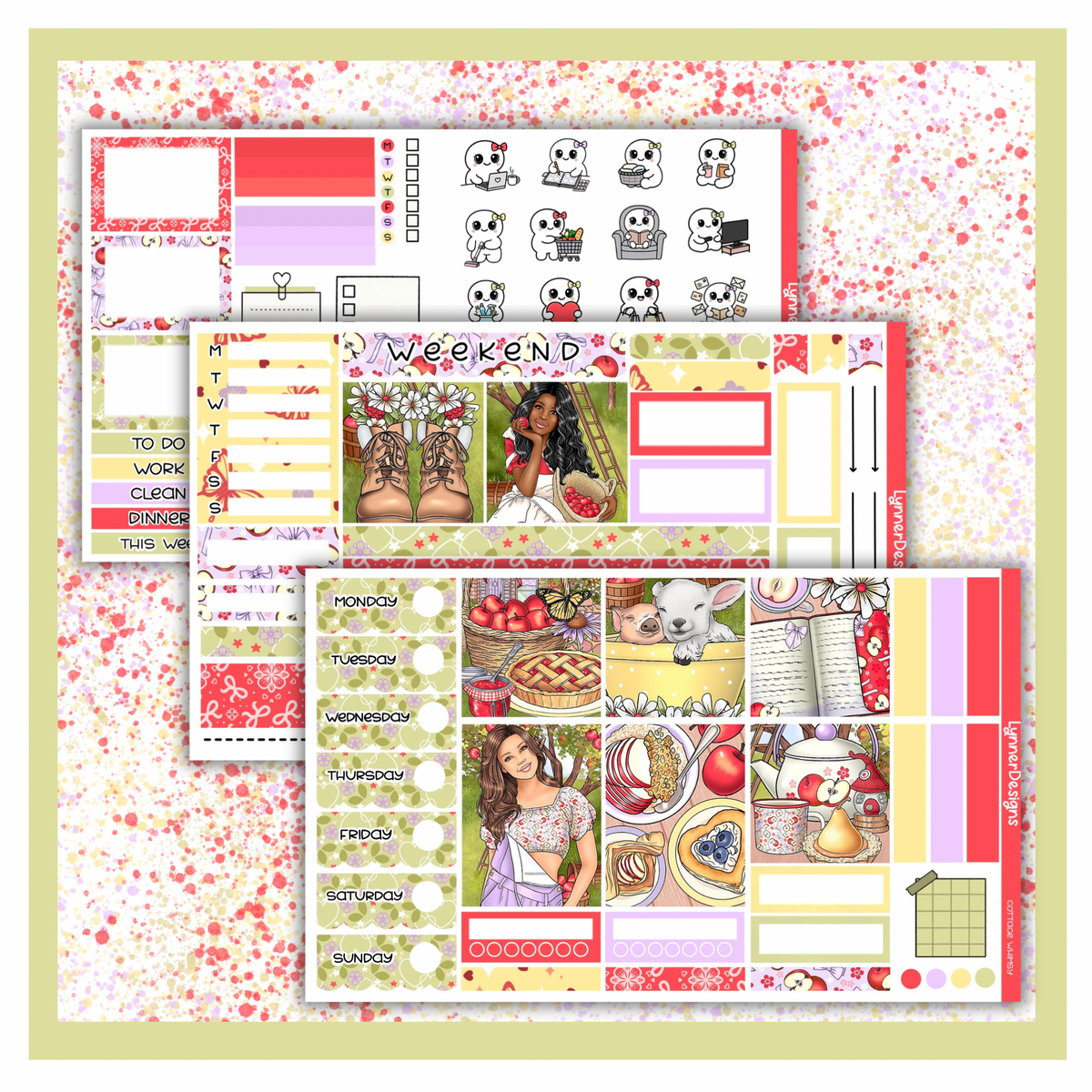 Cottage Whimsy - Hobonichi Cousin Weekly Kit
