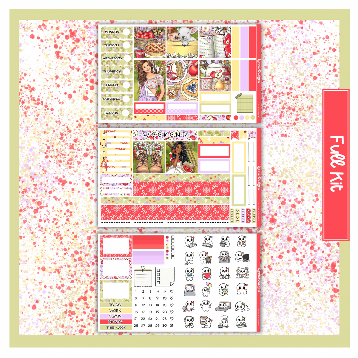 Cottage Whimsy - Hobonichi Cousin Weekly Kit