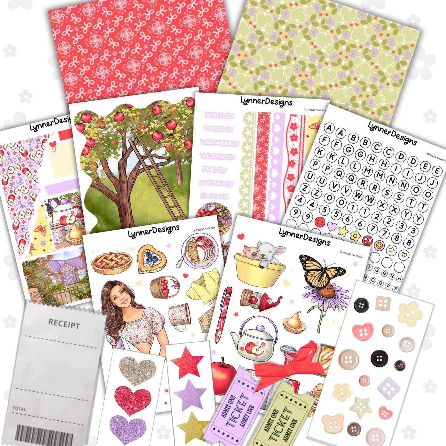 Journaling Kit / Junk Journal - Cottage Whimsy