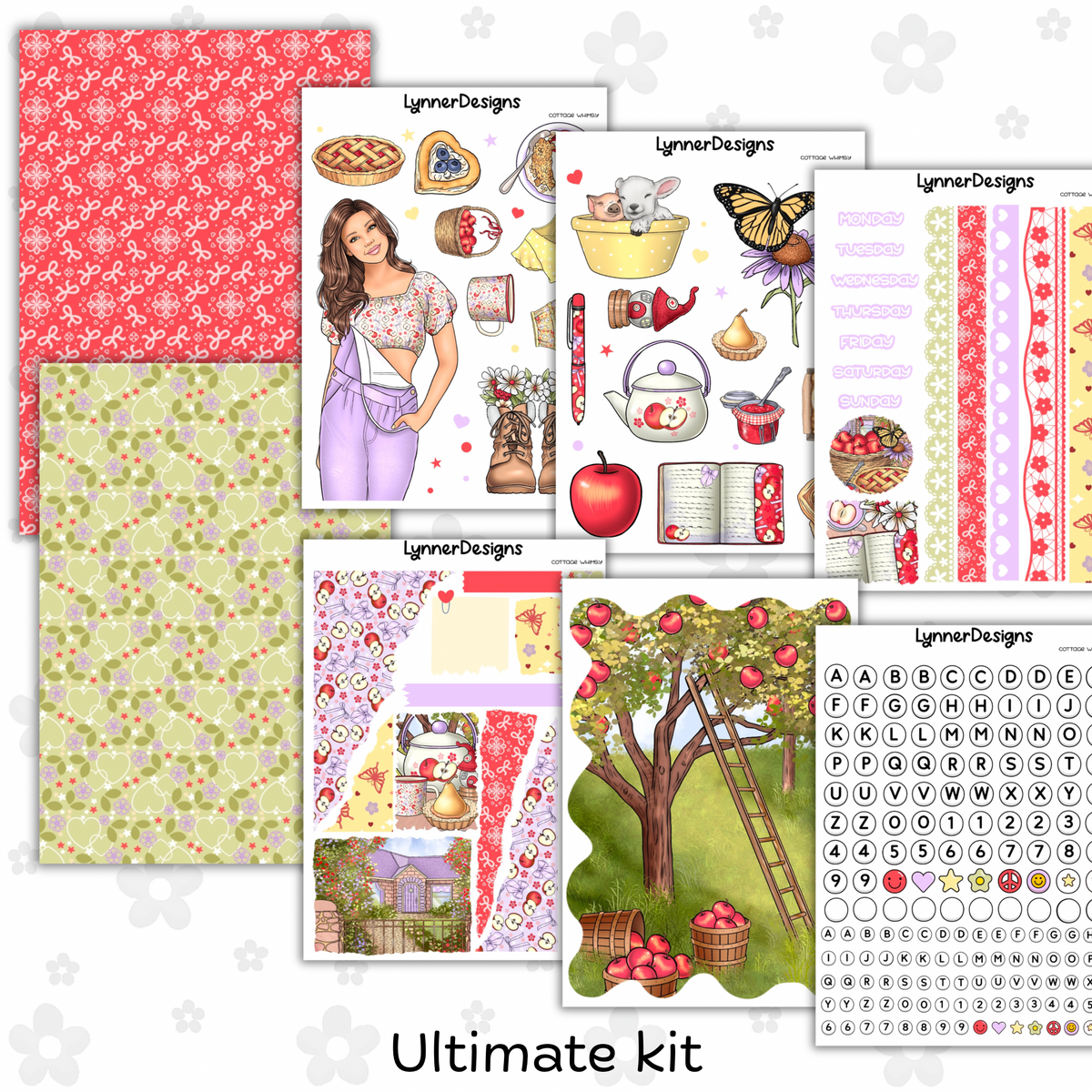 Printable - Cottage Whimsy Journaling / Junk Journal Kit
