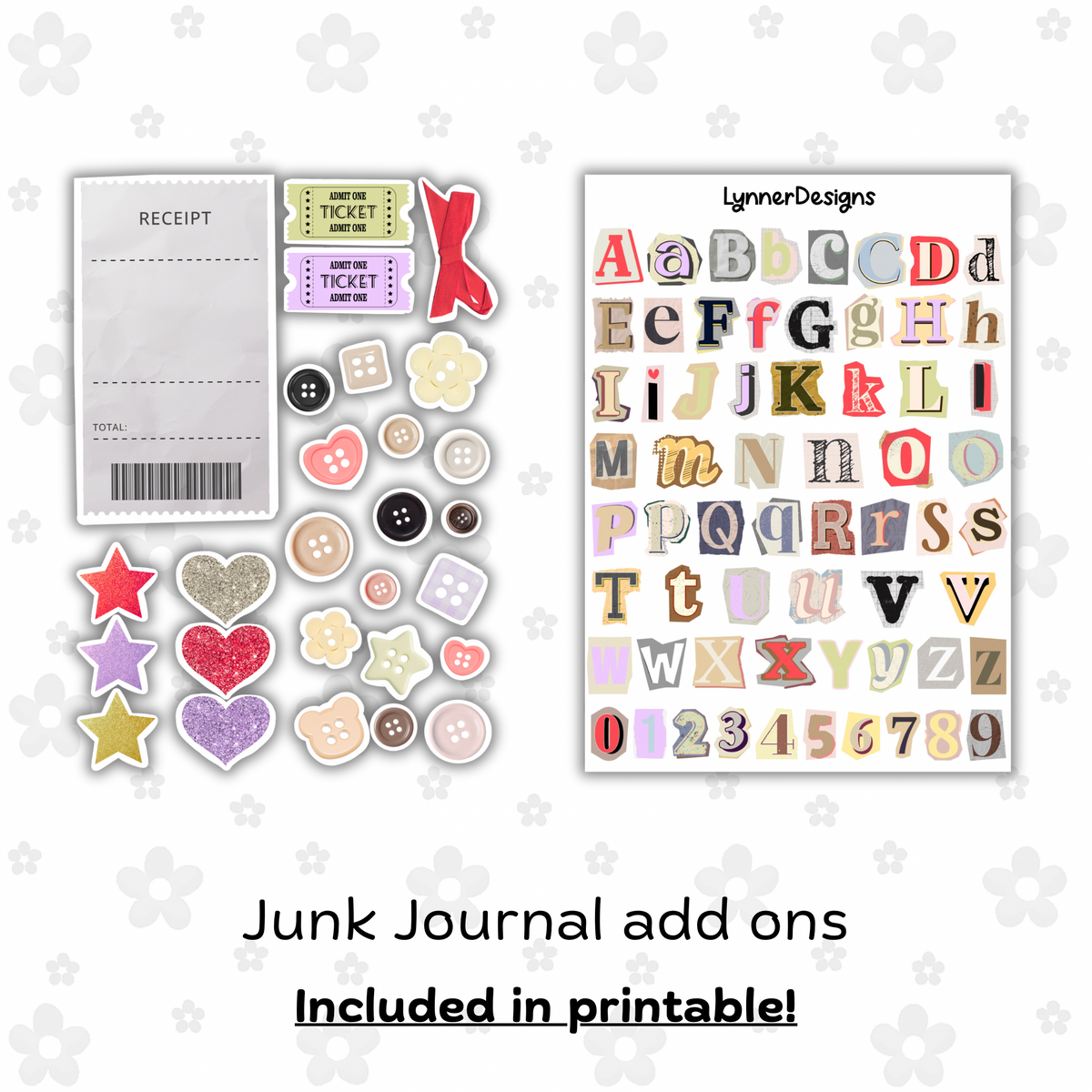 Printable - Cottage Whimsy Journaling / Junk Journal Kit