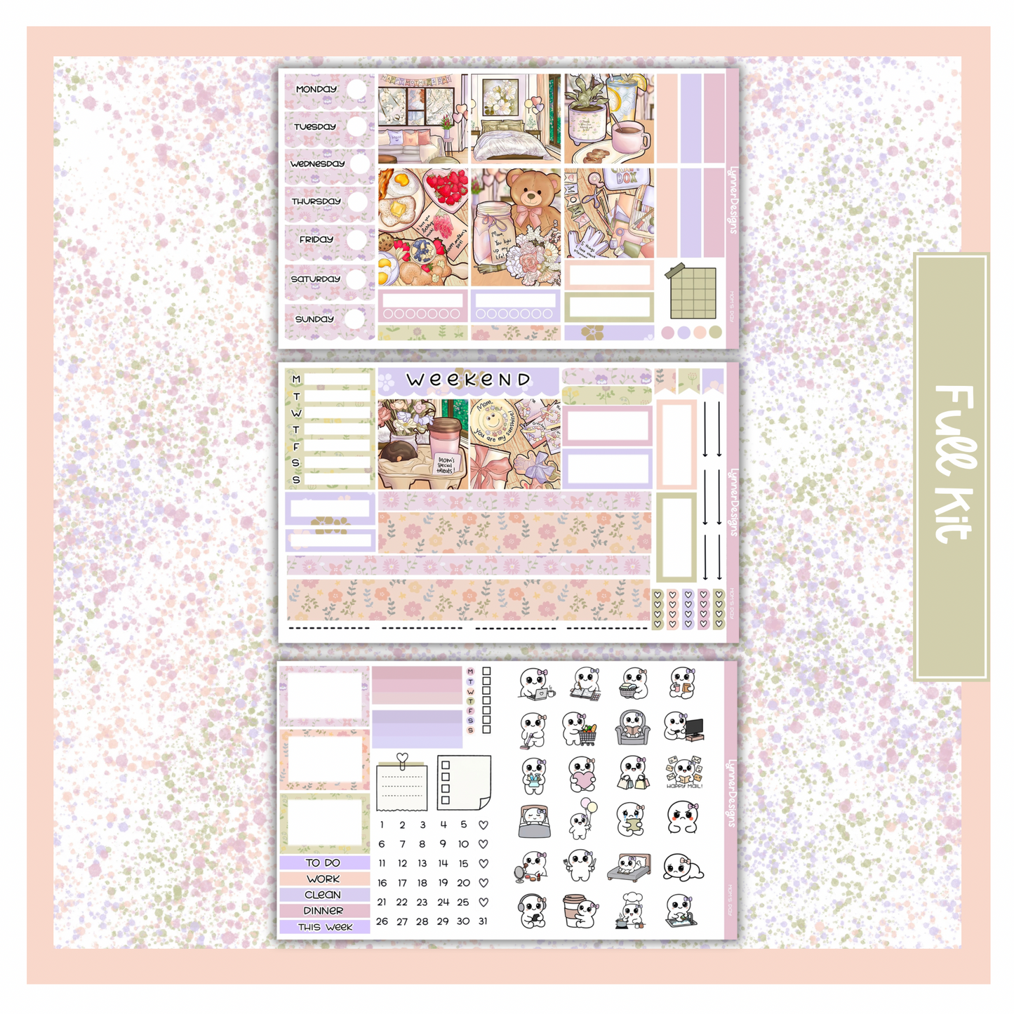 Printable - Mom’s Day Hobonichi Cousin Weekly Kit