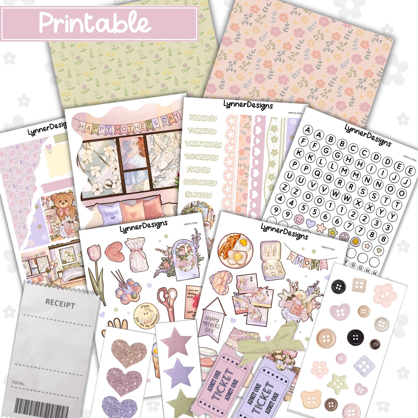 Printable - Mom’s Day Journaling / Junk Journal Kit