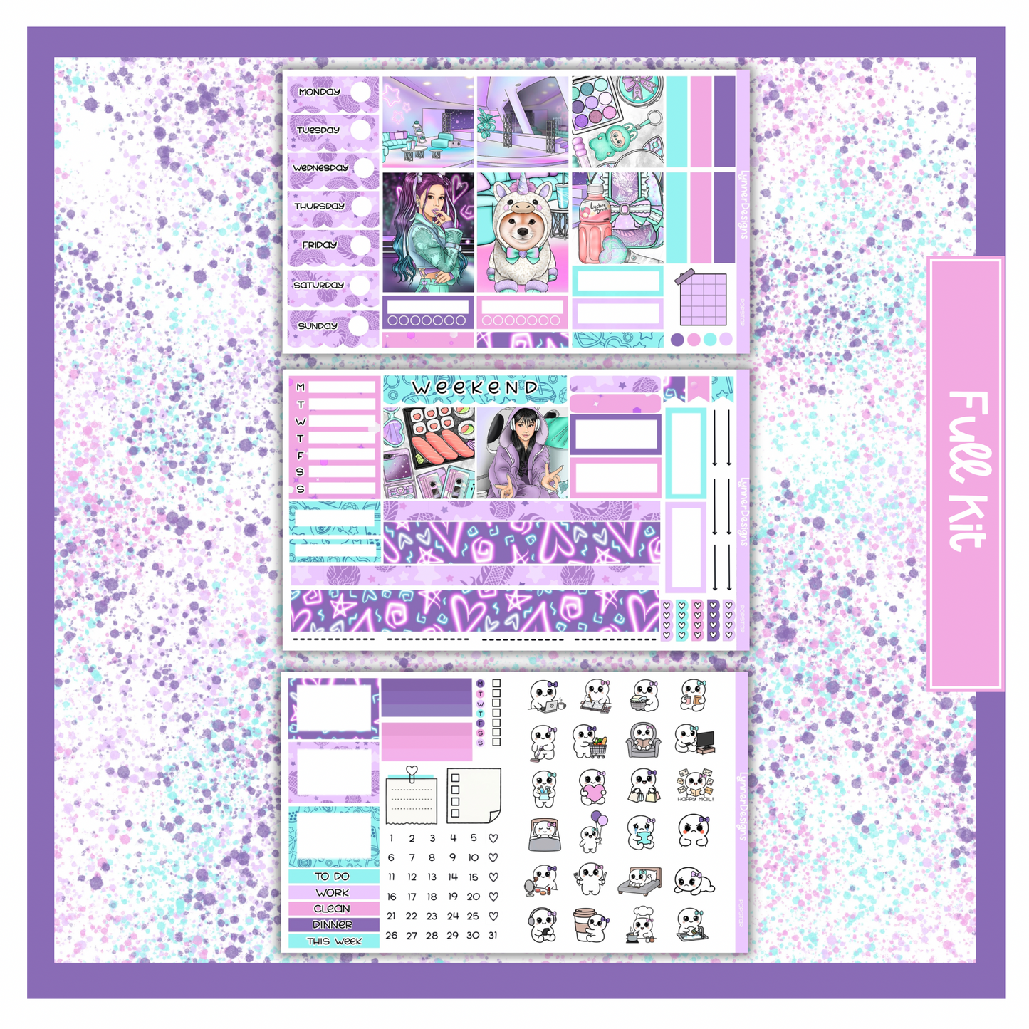 Printable - Popstar Hobonichi Cousin Weekly Kit